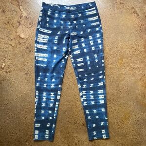 CHASER blue and tan tie die boho High‎ Waist super soft Leggings